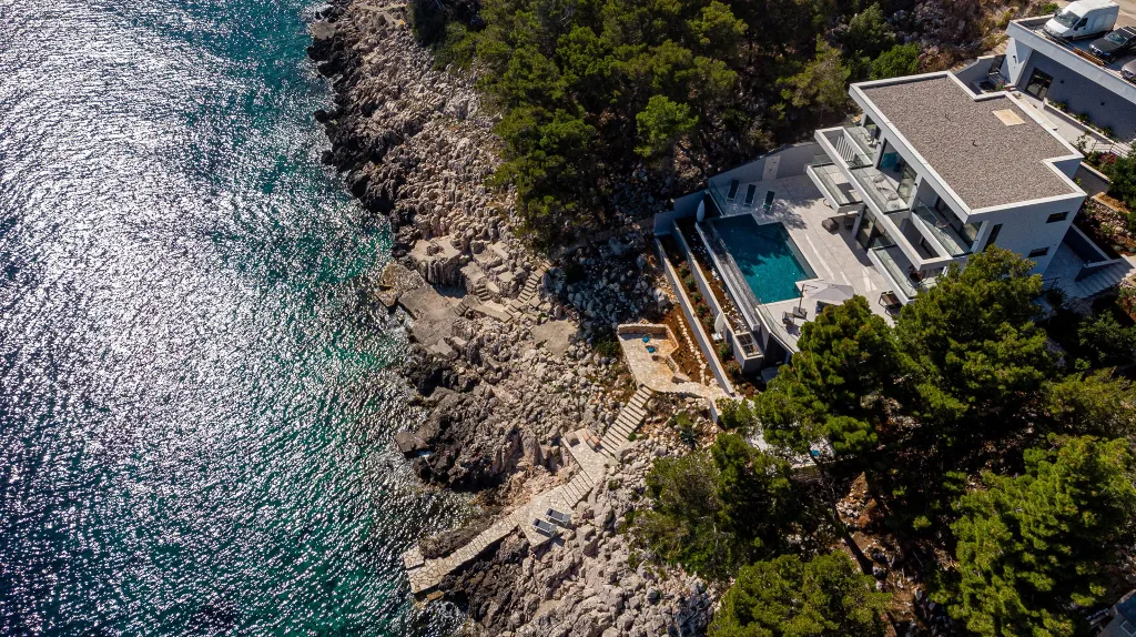 Seaside Villa Retreat with Pool in Blato