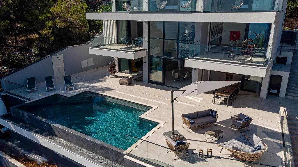 Seaside Villa Retreat with Pool in Blato