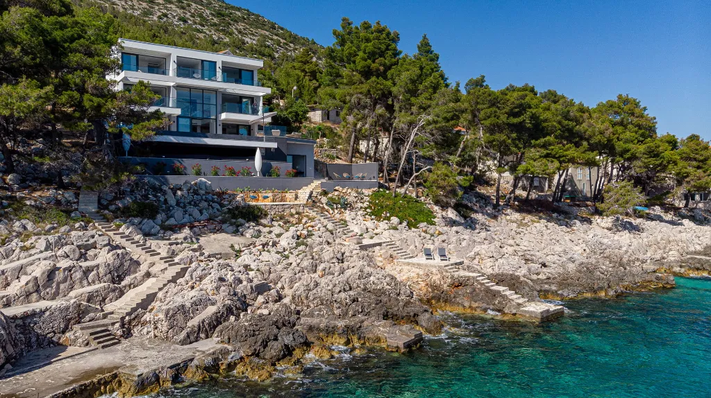 Seaside Villa Retreat with Pool in Blato