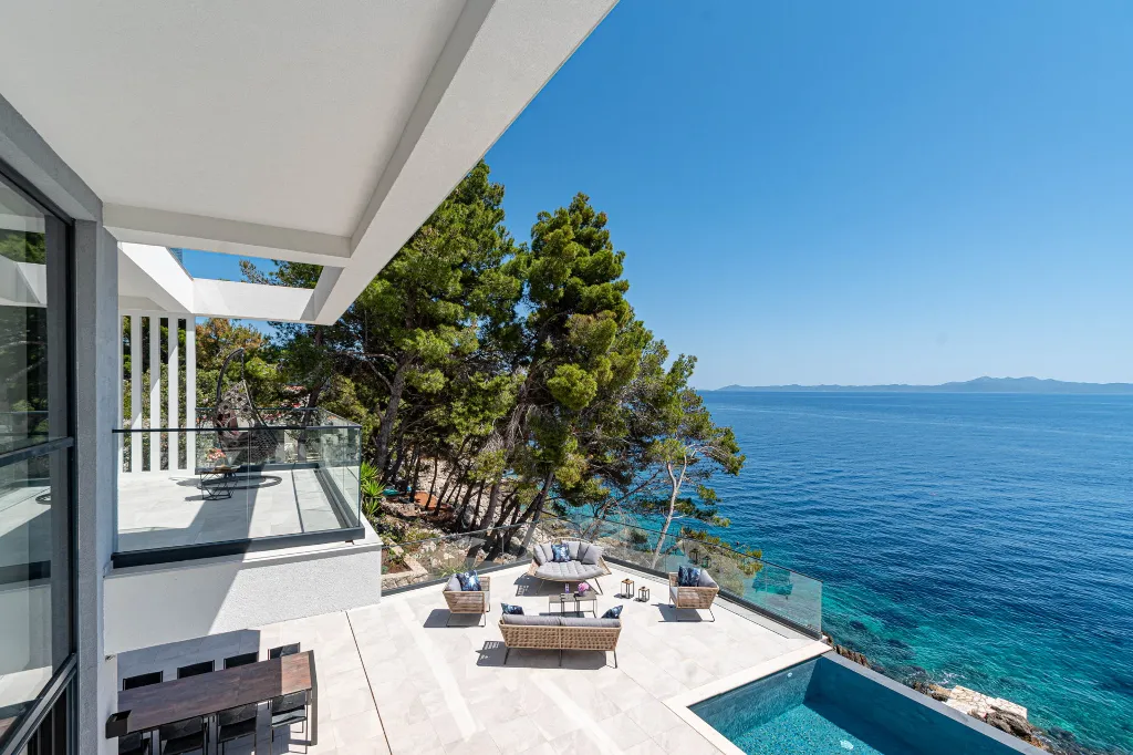 Seaside Villa Retreat with Pool in Blato