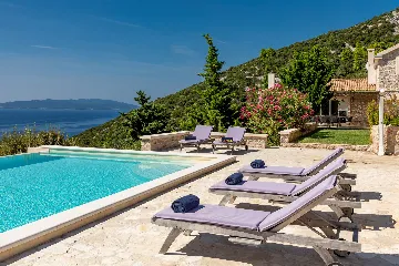 Spacious Hillside Villa with Pool in Potomje