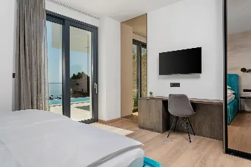 Beachfront Villa with Pool and Sea Views, Omiš