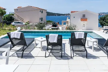 Seaside Villa Retreat with Pool in Rogoznica