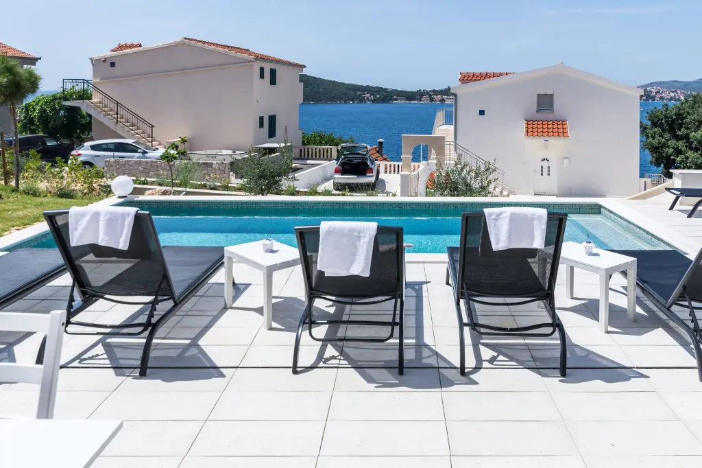 Seaside Villa Retreat with Pool in Rogoznica