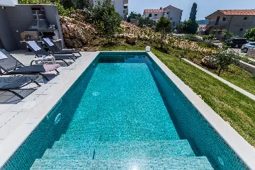 Seaside Villa Retreat with Pool in Rogoznica