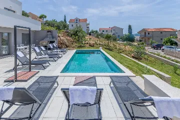 Seaside Villa Retreat with Pool in Rogoznica