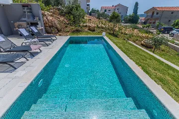 Seaside Villa Retreat with Pool in Rogoznica