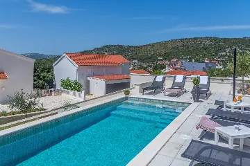 Seaside Villa Retreat with Pool in Rogoznica