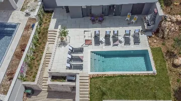 Seaside Villa Retreat with Pool in Rogoznica