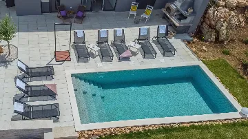 Seaside Villa Retreat with Pool in Rogoznica