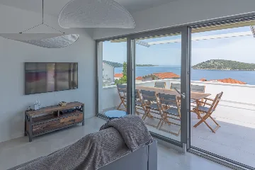 Seaside Villa Retreat with Pool in Rogoznica