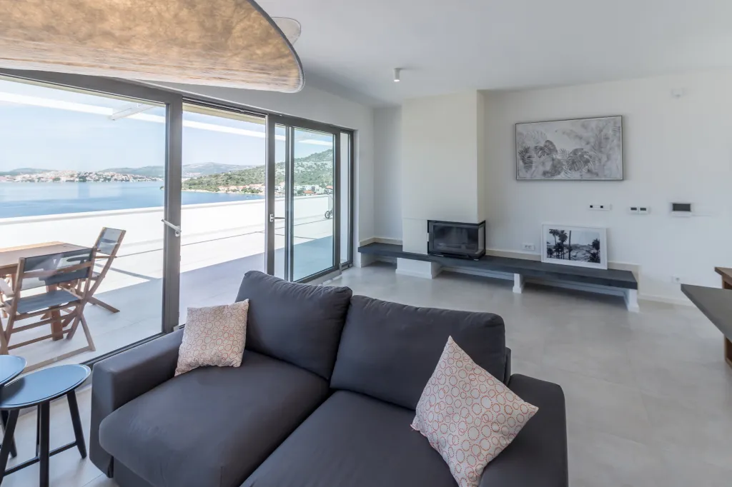 Seaside Villa Retreat with Pool in Rogoznica