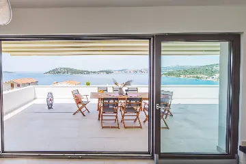 Seaside Villa Retreat with Pool in Rogoznica