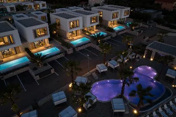 Modern Beachfront Villa with Private Pool in Tkon