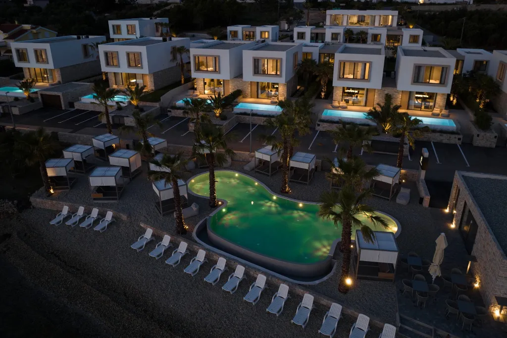 Modern Beachfront Villa with Private Pool in Tkon