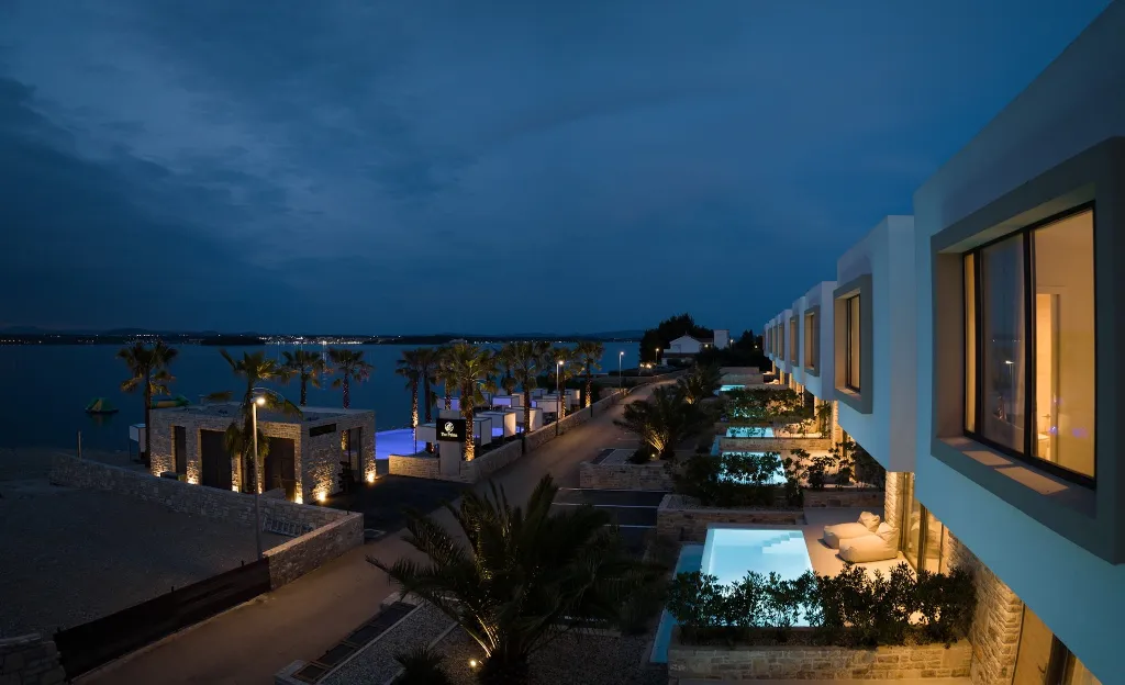 Modern Beachfront Villa with Private Pool in Tkon