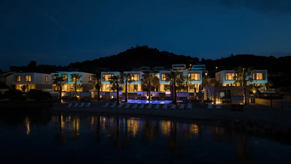 Modern Beachfront Villa with Private Pool in Tkon