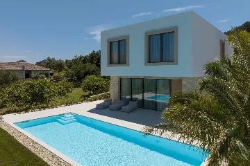 Modern Beachfront Villa with Private Pool in Tkon