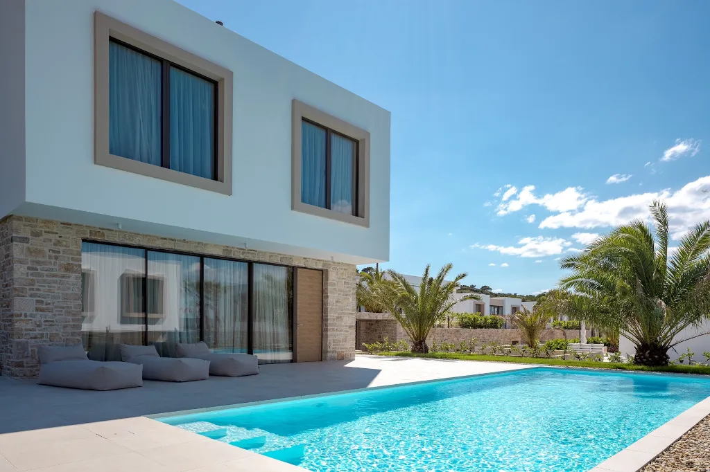 Modern Beachfront Villa with Private Pool in Tkon