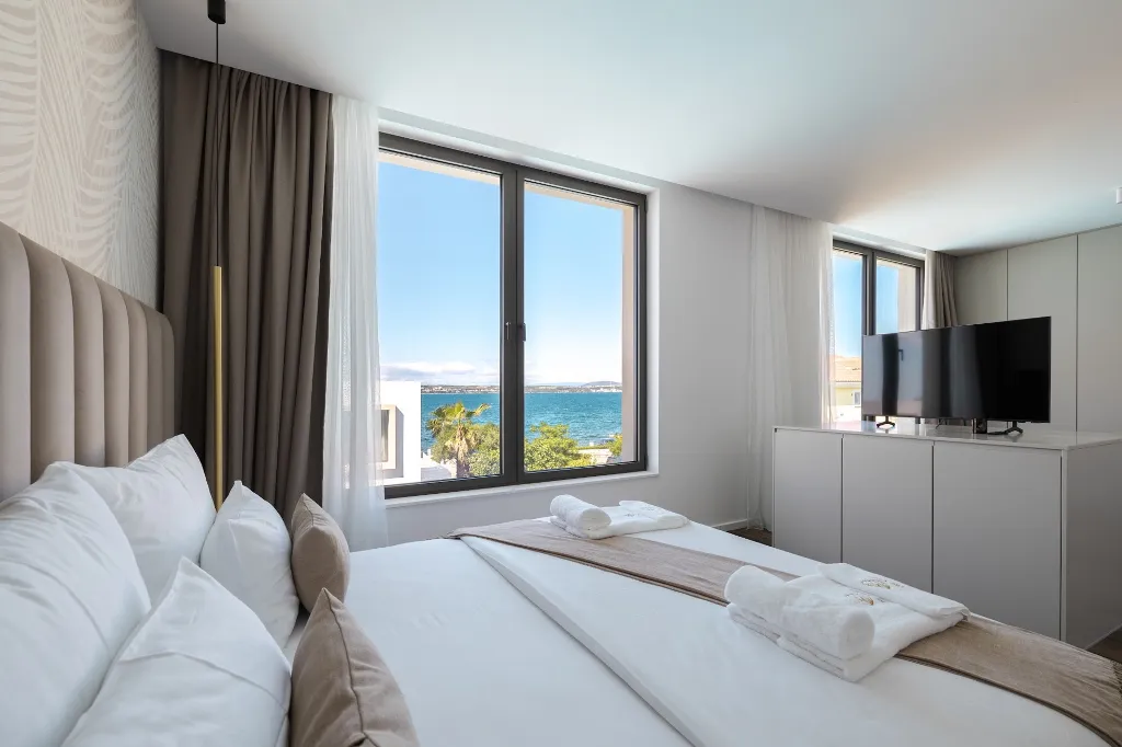 Modern Beachfront Villa with Private Pool in Tkon