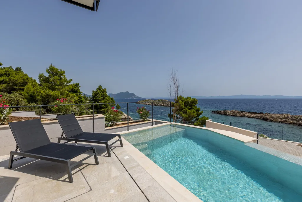 Seaside Villa with Heated Pool in Potomje