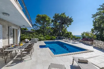 Modern Sea View Villa with Pool, Zaton