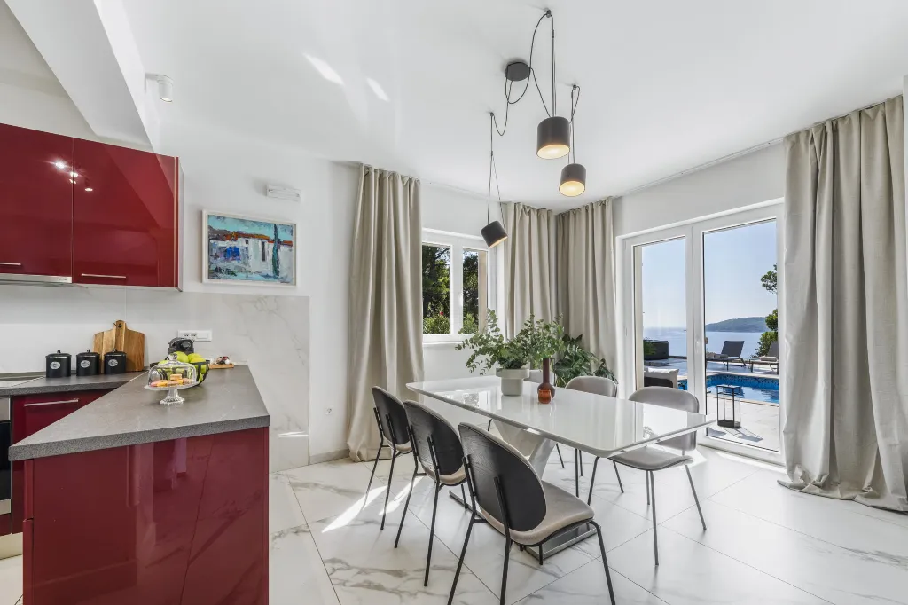Modern Sea View Villa with Pool, Zaton