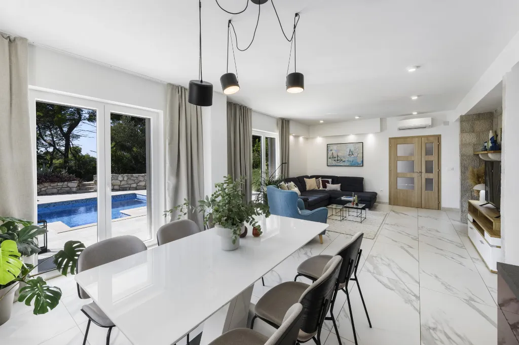 Modern Sea View Villa with Pool, Zaton