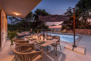 Modern Sea View Villa with Pool, Zaton