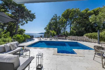 Modern Sea View Villa with Pool, Zaton