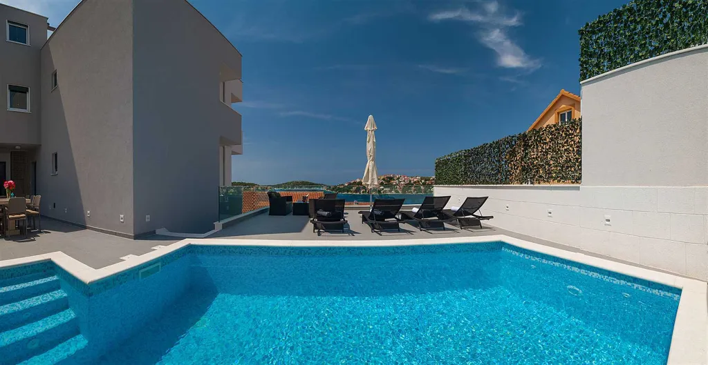 Contemporary Villa Retreat with Pool in Rogoznica