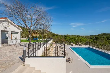 Secluded Mediterranean Villa with Heated Pool, Vodice
