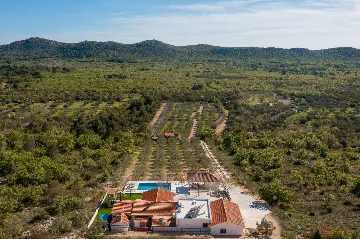 Secluded Mediterranean Villa with Heated Pool, Vodice