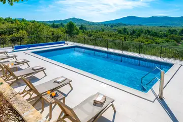 Secluded Mediterranean Villa with Heated Pool, Vodice