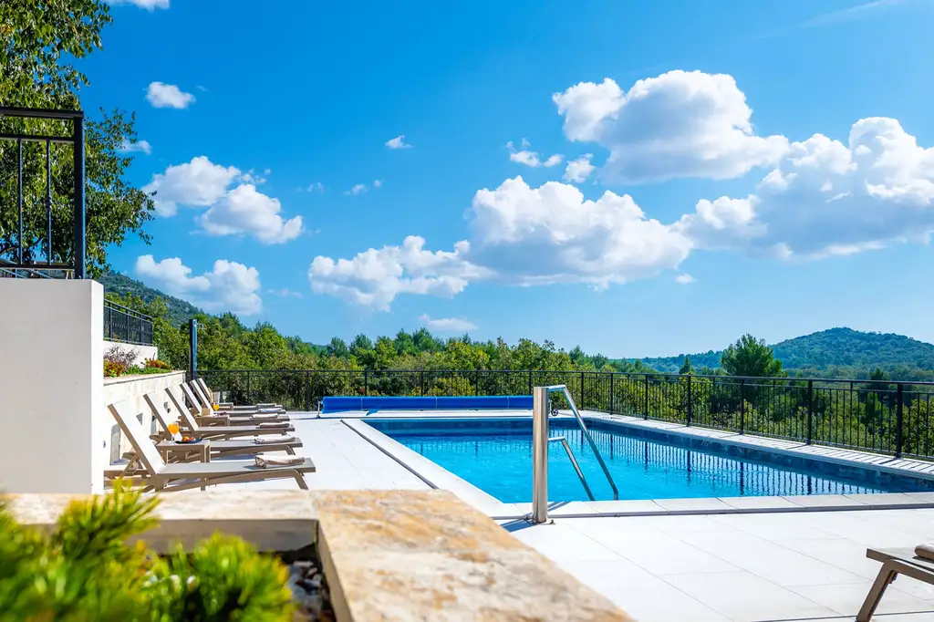 Secluded Mediterranean Villa with Heated Pool, Vodice
