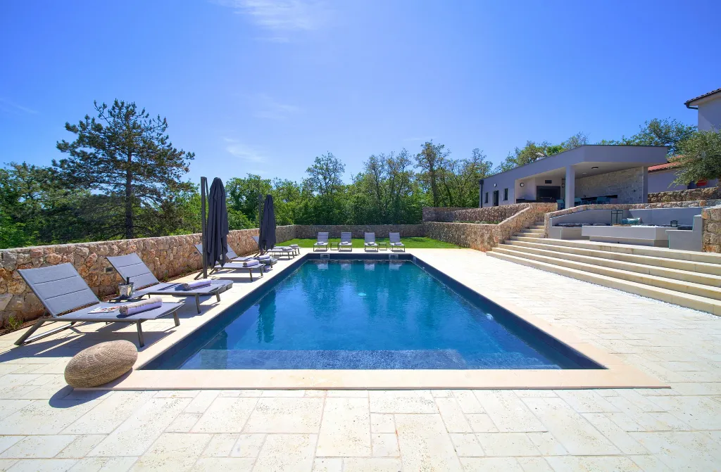 Spacious Villa Retreat with Pools on Krk Island