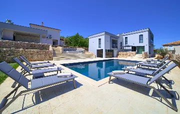 Spacious Villa Retreat with Pools on Krk Island