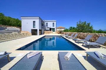 Spacious Villa Retreat with Pools on Krk Island