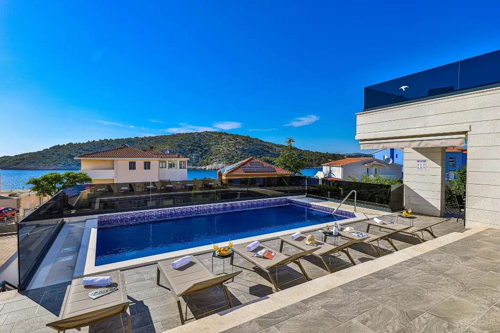 Contemporary Villa Retreat with Pool, Rogoznica