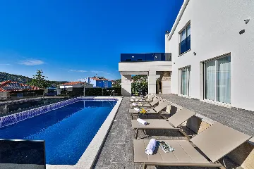 Contemporary Villa Retreat with Pool, Rogoznica