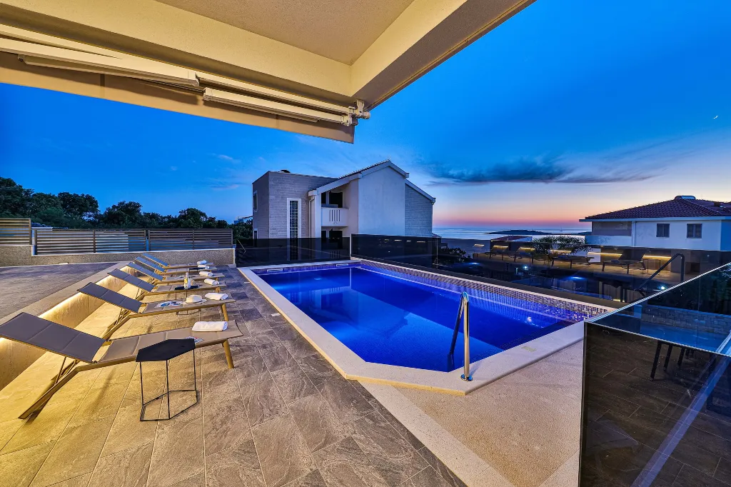 Contemporary Villa Retreat with Pool, Rogoznica