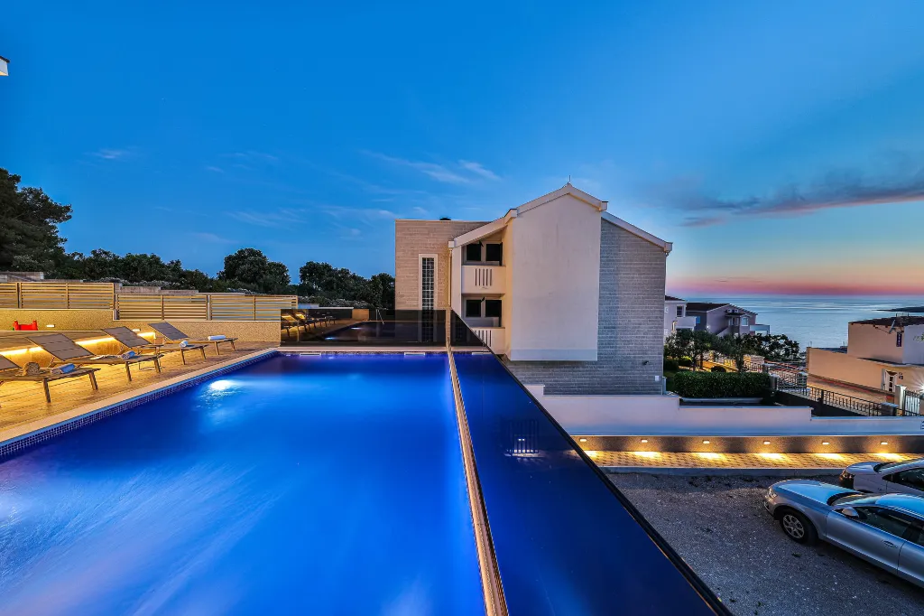 Contemporary Villa Retreat with Pool, Rogoznica