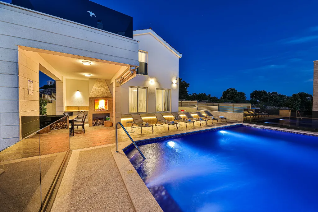 Contemporary Villa Retreat with Pool, Rogoznica