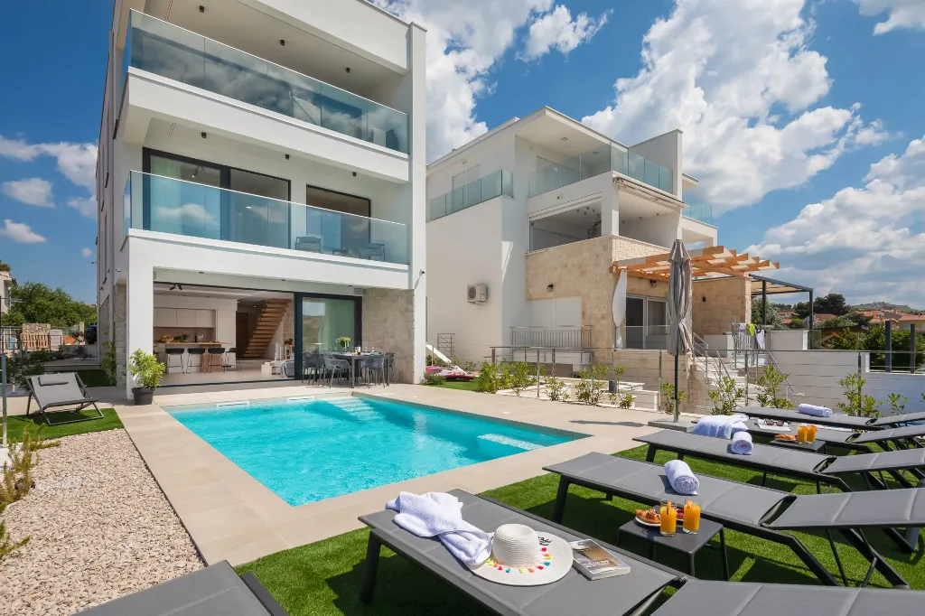 Seaside Villa with Pool in Šibenik
