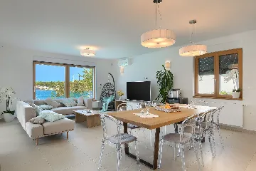 Contemporary Seafront Villa with Infinity Pool, Pula