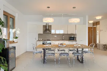 Contemporary Seafront Villa with Infinity Pool, Pula