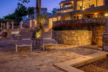 Seafront Stone Villa with Infinity Pool in Selca