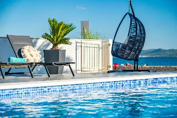 Beachfront Family Villa with Pool in Sukošan