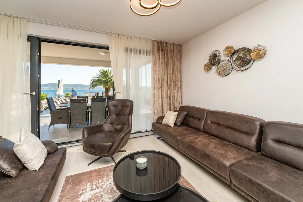 Beachfront Family Villa with Pool in Sukošan