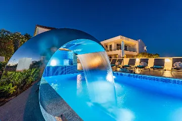 Beachfront Family Villa with Pool in Sukošan